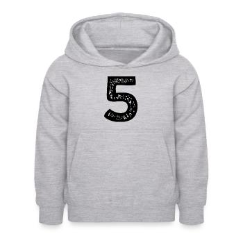 5 Zahl Trikot - Kinder Hoodie - Hellgrau meliert - Vorne - AI Model Kid Female (0cm)