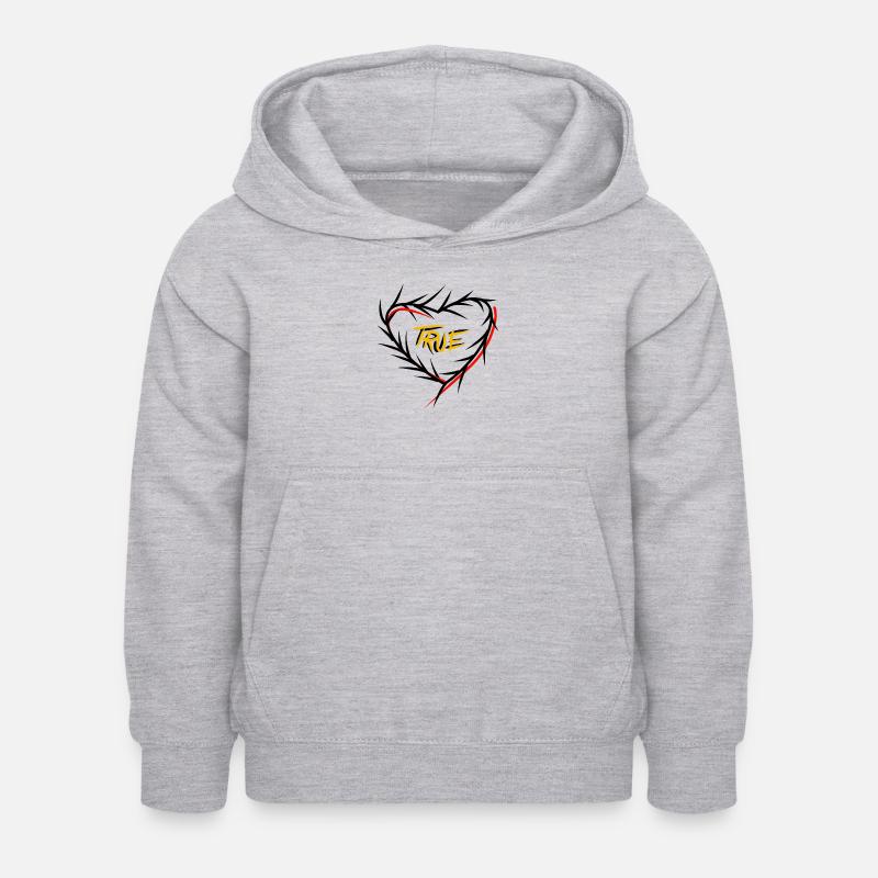 Vrai - Sweat à capuche Enfant - gris clair chiné