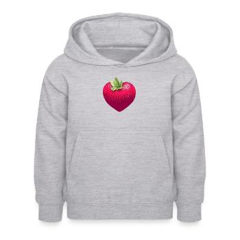 Fraise - Sweat à capuche Enfant - gris clair chiné - Devant - AI Model Kid Female (0cm)