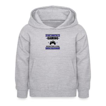 Ich bin nicht süchtig nach Gaming - Kinder Hoodie - Hellgrau meliert - Vorne - AI Model Kid Female (0cm)