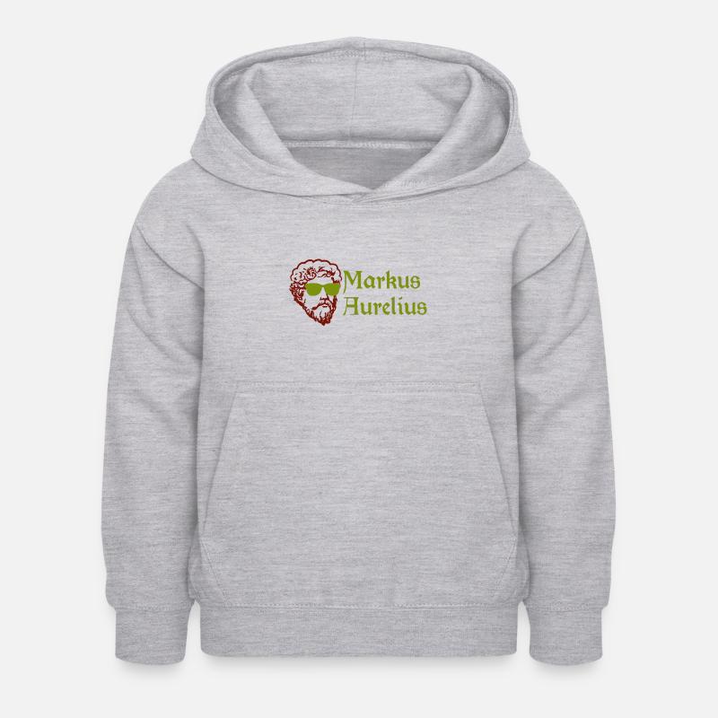 Stoic Marcus Aurelius Stoicism Funny Gift - Kids Hoodie - light heather grey