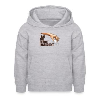 I am the secret ingredient - Kids Hoodie - light heather grey - Front - AI Model Kid Female (0cm)