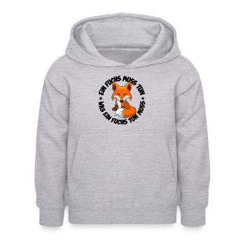 Ein Fuchs muss tun was ein Fuchs tun muss - Kinder Hoodie - Hellgrau meliert - Vorne - AI Model Kid Female (0cm)