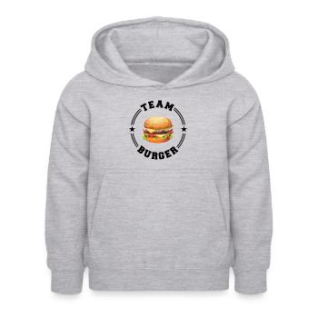 TEAM BURGER College Round - Sweat à capuche Enfant - gris clair chiné - Devant - AI Model Kid Female (0cm)