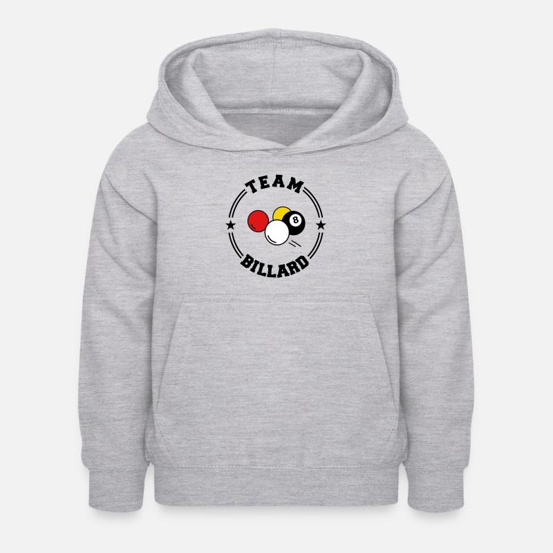 TEAM BILLARD College-Runde - Kinder Hoodie - Hellgrau meliert