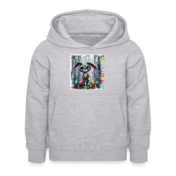 Osterhase auf der Arbeit - Kinder Hoodie - Hellgrau meliert - Vorne - AI Model Kid Female (0cm)