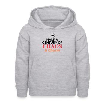 50e anniversaire demi-siècle Chaos Charm - Sweat à capuche Enfant - gris clair chiné - Devant - AI Model Kid Female (0cm)