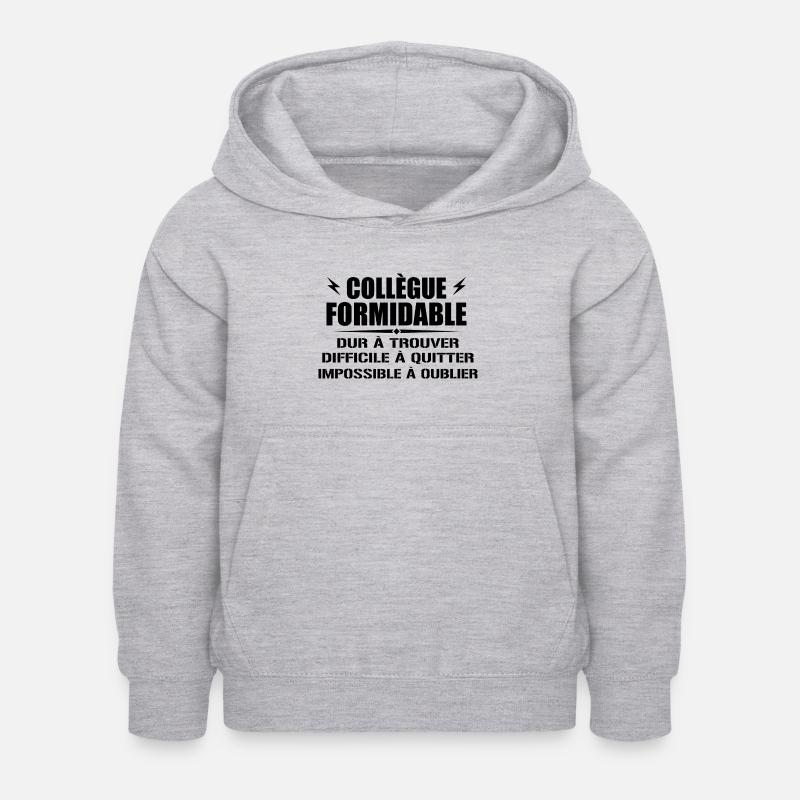 Collègue Formidable Dur à Trouver - Sweat à capuche Enfant - gris clair chiné