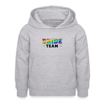 Bride Team Rainbow - Sweat à capuche Enfant - gris clair chiné - Devant - AI Model Kid Female (0cm)