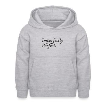 Imparfaitement parfait - Sweat à capuche Enfant - gris clair chiné - Devant - AI Model Kid Female (0cm)