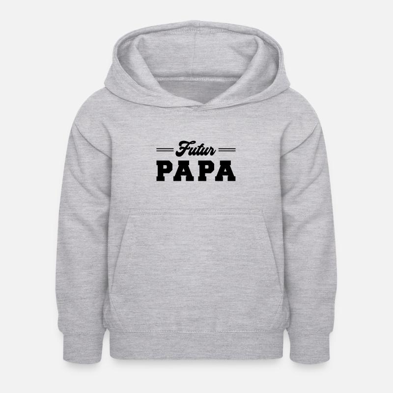 Futur Papa - Sweat à capuche Enfant - gris clair chiné