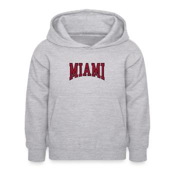 Miami - Kinder Hoodie - Hellgrau meliert - Vorne - AI Model Kid Female (0cm)