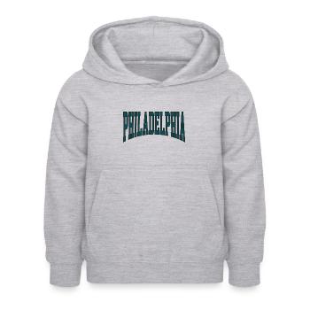 Philadelphie - Sweat à capuche Enfant - gris clair chiné - Devant - AI Model Kid Female (0cm)