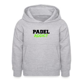 Padel-Süchtiger - Kinder Hoodie - Hellgrau meliert - Vorne - AI Model Kid Female (0cm)