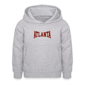 Atlanta - Kinder Hoodie - Hellgrau meliert - Vorne - AI Model Kid Female (0cm)