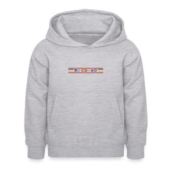DR KONGO - Kinder Hoodie - Hellgrau meliert - Vorne - AI Model Kid Female (0cm)