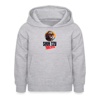 Shih Tzu Löwenhunde Chrysanthemenhund Shih Tzu - Kinder Hoodie - Hellgrau meliert - Vorne - AI Model Kid Female (0cm)