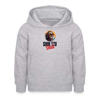 Shih Tzu Löwenhunde Chrysanthemenhund Shih Tzu - Kinder Hoodie - Hellgrau meliert - Vorne - AI Model Kid Female (0cm)