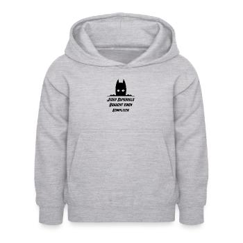 Superheld Partner - Kinder Hoodie - Hellgrau meliert - Vorne - AI Model Kid Female (0cm)