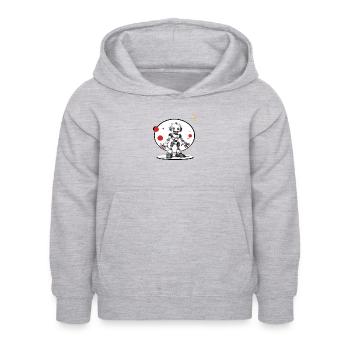 FREUDVOLLE ZUKUNFT - Kinder Hoodie - Hellgrau meliert - Vorne - AI Model Kid Female (0cm)