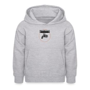 Une profonde passion pour la moto - Sweat à capuche Enfant - gris clair chiné - Devant - AI Model Kid Female (0cm)