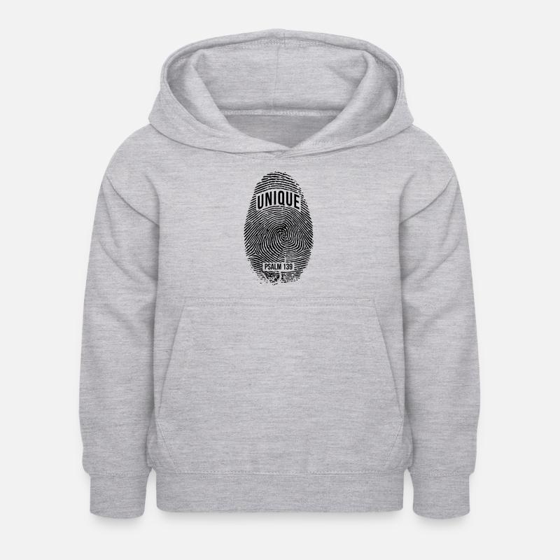 Unique - Sweat à capuche Enfant - gris clair chiné