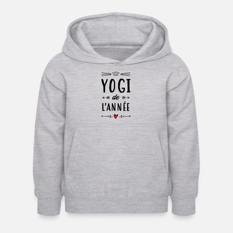 Yogi de l'année / Yoga - Sweat à capuche Enfant - gris clair chiné