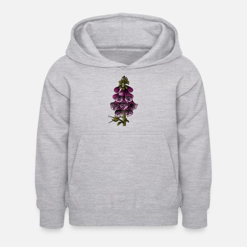 Dé à coudre - Sweat à capuche Enfant - gris clair chiné