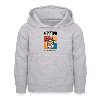 Rudolph - Sweat à capuche Enfant - gris clair chiné - Devant - AI Model Kid Female (0cm)