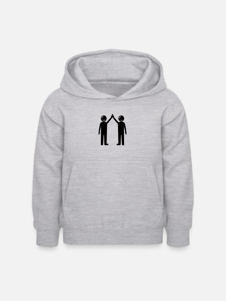 Freundschaft Beste Freunde - Kinder Hoodie - Hellgrau meliert