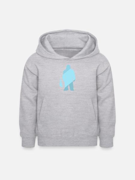 Lochness Yeti - Kinder Hoodie - Hellgrau meliert
