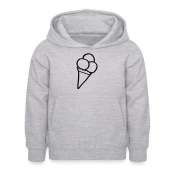 Glace - Sweat à capuche Enfant - gris clair chiné - Devant - AI Model Kid Female (0cm)