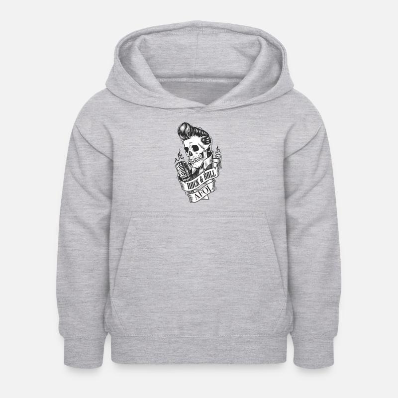 Rock Roll - Sweat à capuche Enfant - gris clair chiné