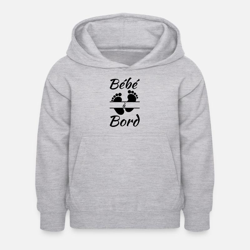 Bébé à Bord Annonce Naissance Bébé Future Maman - Sweat à capuche Enfant - gris clair chiné