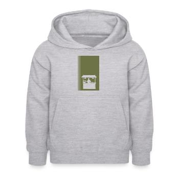 Burger de camion de cuisine de rue - Sweat à capuche Enfant - gris clair chiné - Devant - AI Model Kid Female (0cm)