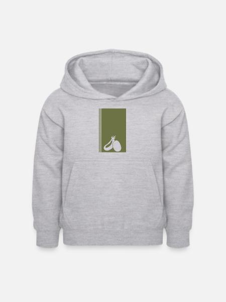 Vegan Bio - Kinder Hoodie - Hellgrau meliert