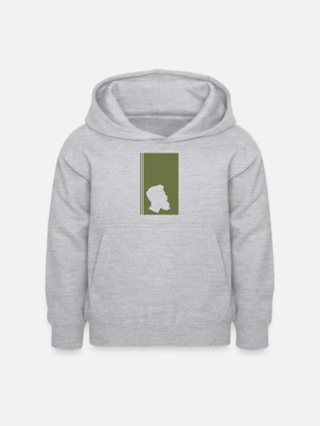 Bart Baertig Hipster - Kinder Hoodie - Hellgrau meliert