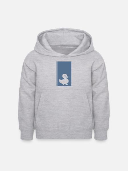 Enten Quak - Kinder Hoodie - Hellgrau meliert