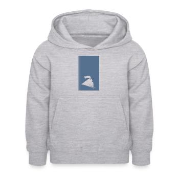 Chemin de fer Locomotive Chemin de fer - Sweat à capuche Enfant - gris clair chiné - Devant - AI Model Kid Female (0cm)