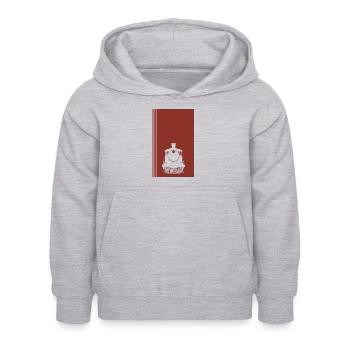 Dampflokomotive Bahn - Kinder Hoodie - Hellgrau meliert - Vorne - AI Model Kid Female (0cm)