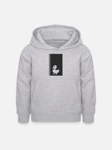 Entchen - Kinder Hoodie - Hellgrau meliert