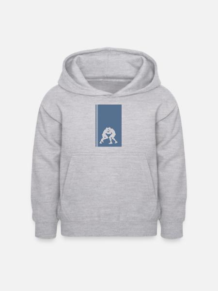 Wrestling Kampfkunst - Kinder Hoodie - Hellgrau meliert
