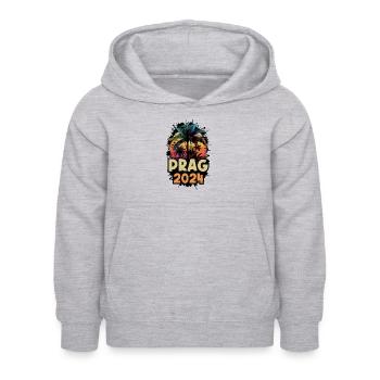 Prag 2024 Urlaub Spruch - Kinder Hoodie - Hellgrau meliert - Vorne - AI Model Kid Female (0cm)