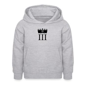 King Charles III - Kinder Hoodie - Hellgrau meliert - Vorne - AI Model Kid Female (0cm)