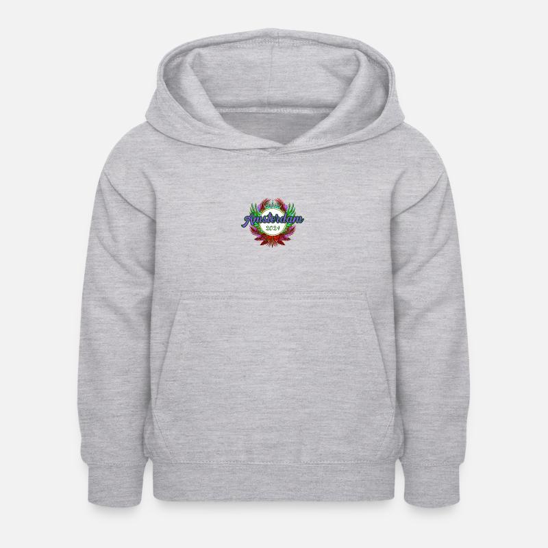 L’équipe d’Amsterdam 2024 - Sweat à capuche Enfant - gris clair chiné