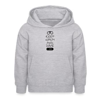 Diving Tauchen Taucherbrille - Kinder Hoodie - Hellgrau meliert - Vorne - AI Model Kid Female (0cm)