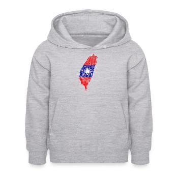 Taiwan - Kinder Hoodie - Hellgrau meliert - Vorne - AI Model Kid Female (0cm)