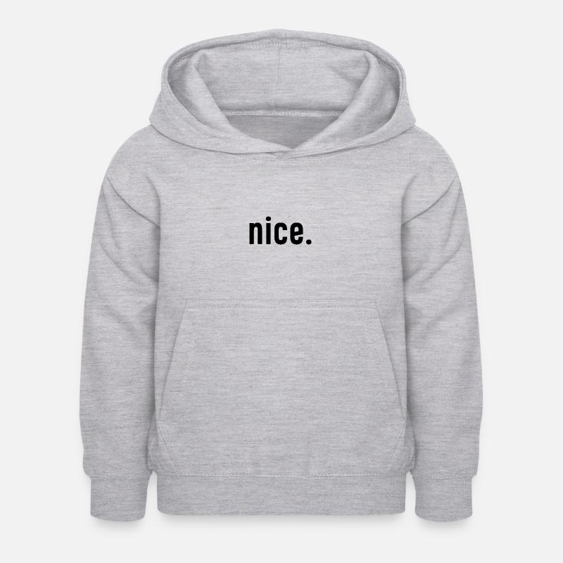 nice. - Kinder Hoodie - Hellgrau meliert