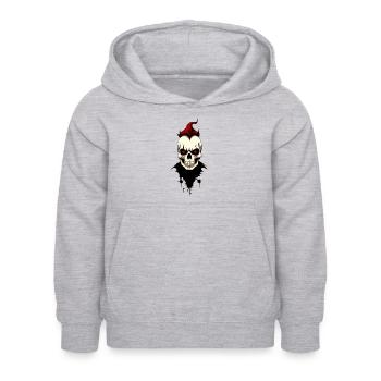 Skull with red eyes - Kids Hoodie - light heather grey - Front - AI Model Kid Female (0cm)