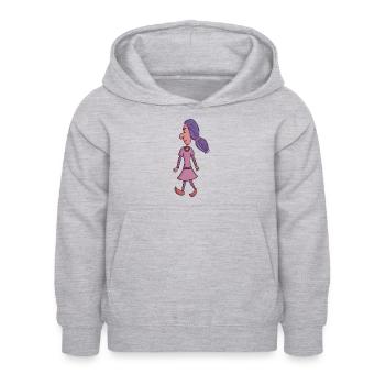 The Nose Family - Kids Hoodie - light heather grey - Front - AI Model Kid Female (0cm)